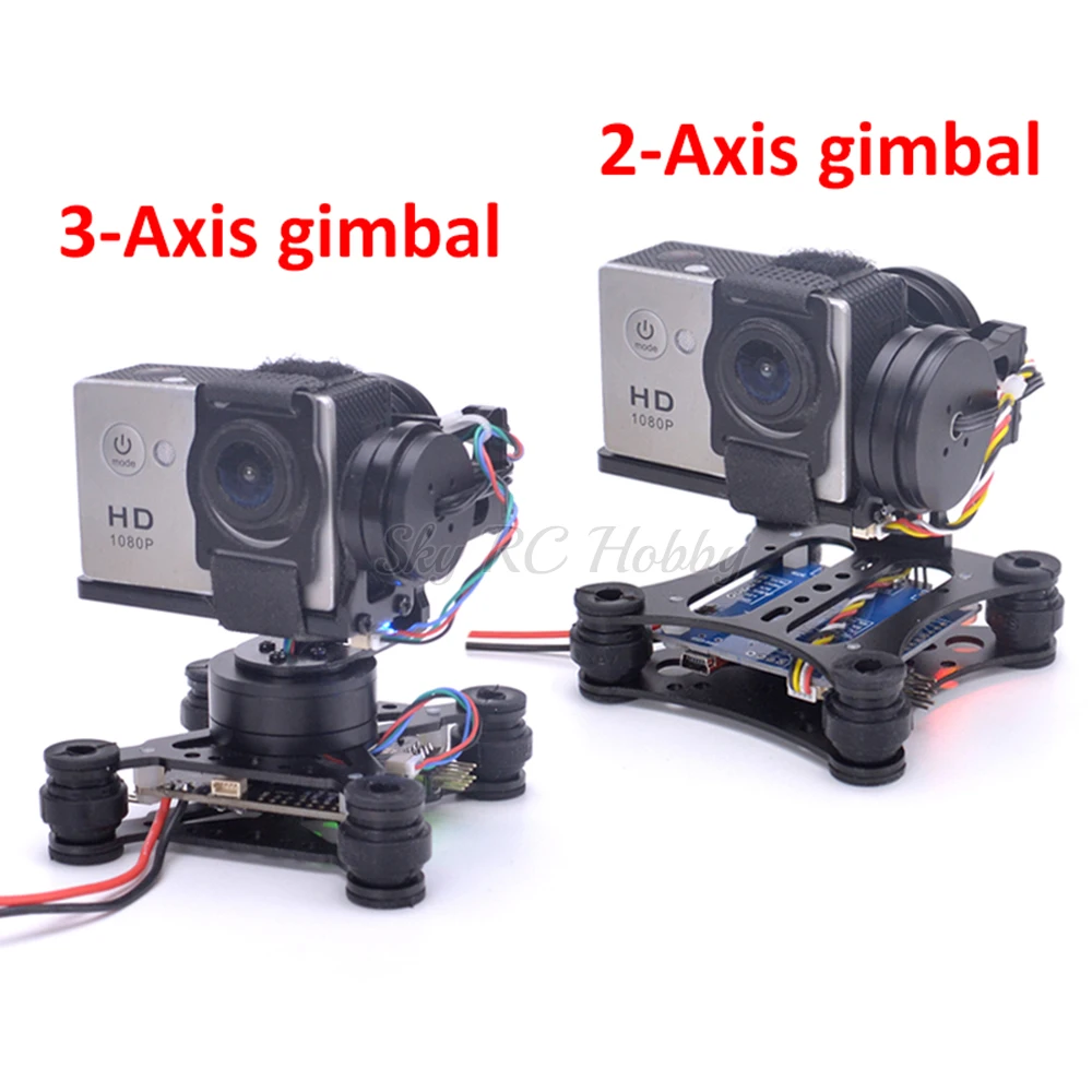 Drone Gimbal For Gopro Hero - 軽量2軸/3軸ブラシレスジンバル用SJ4000 Gopro3 4移動プロヒーロー5 6セッションruncam 3 eken