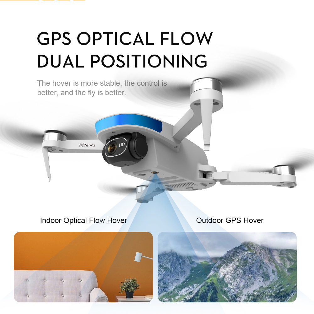 S6S GPS オプティカルフローポジショニングドローン H - Drone Gimbal 2 Axis のレビューと価格